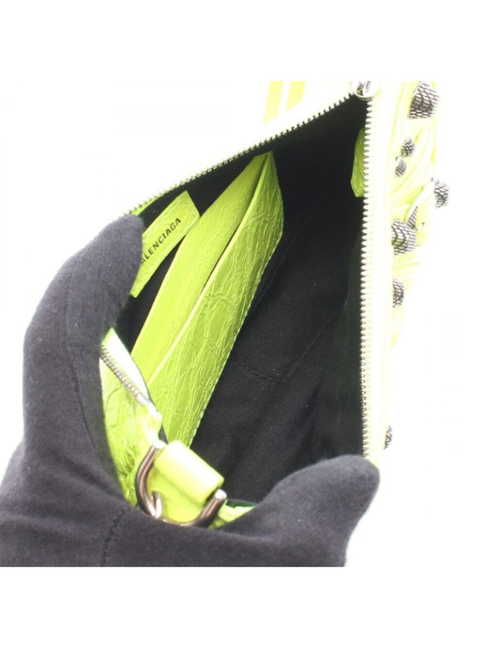Balenciaga Handbag le Cagole Mini BB le Mini Neon Color 2-Way Yellow Leather - Picture 3 of 7
